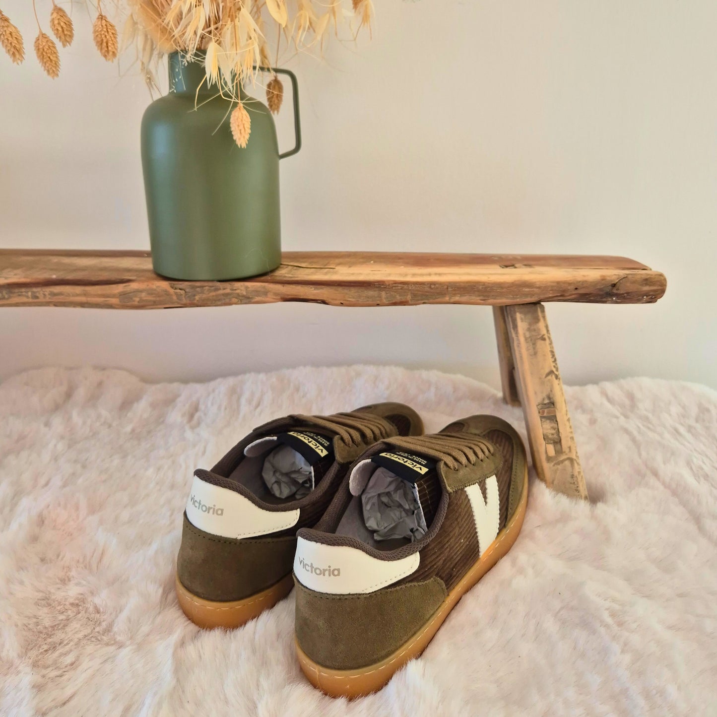 Baskets velours côtelé