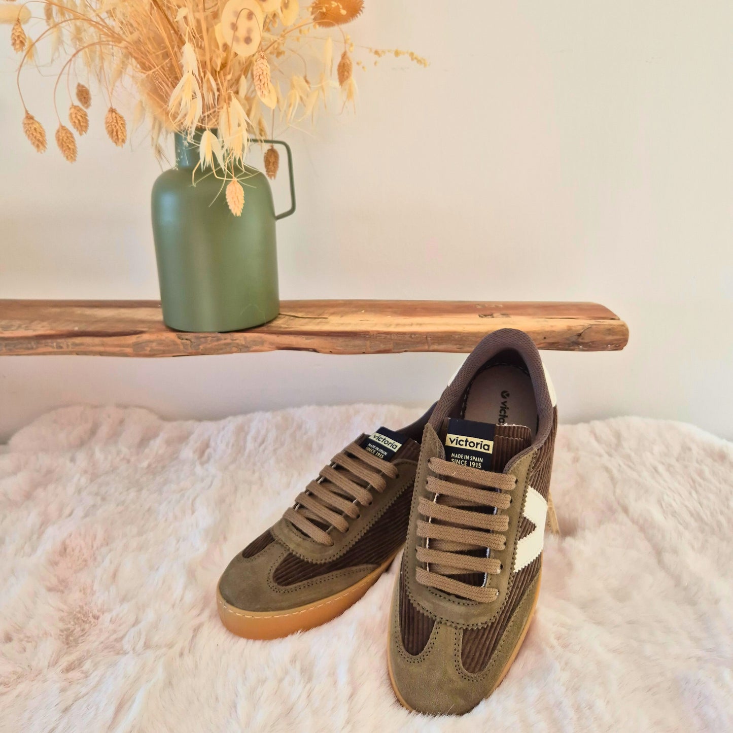 Baskets velours côtelé