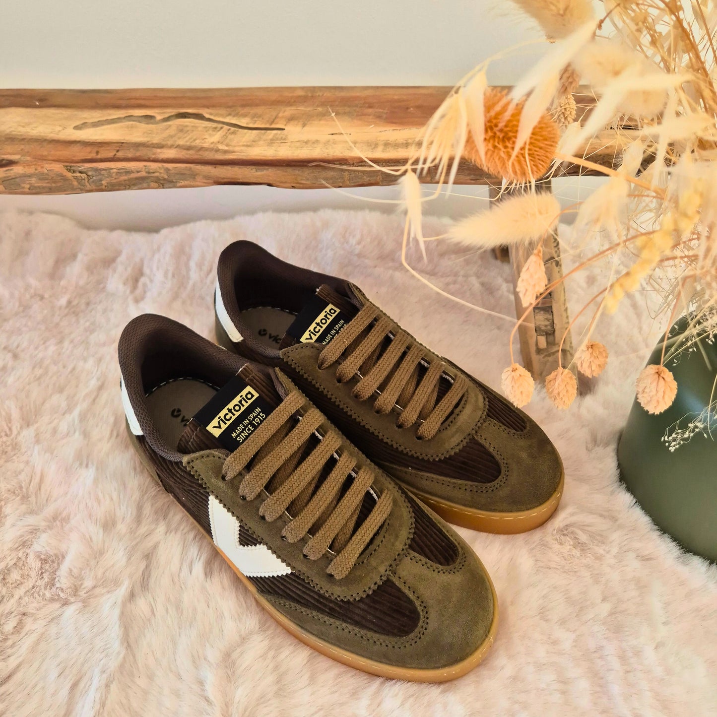 Baskets velours côtelé