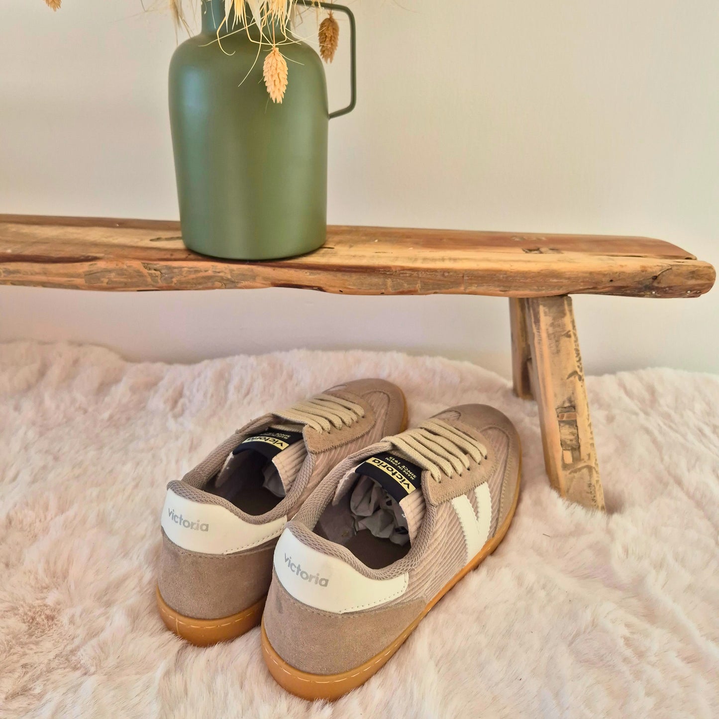 Baskets velours côtelé