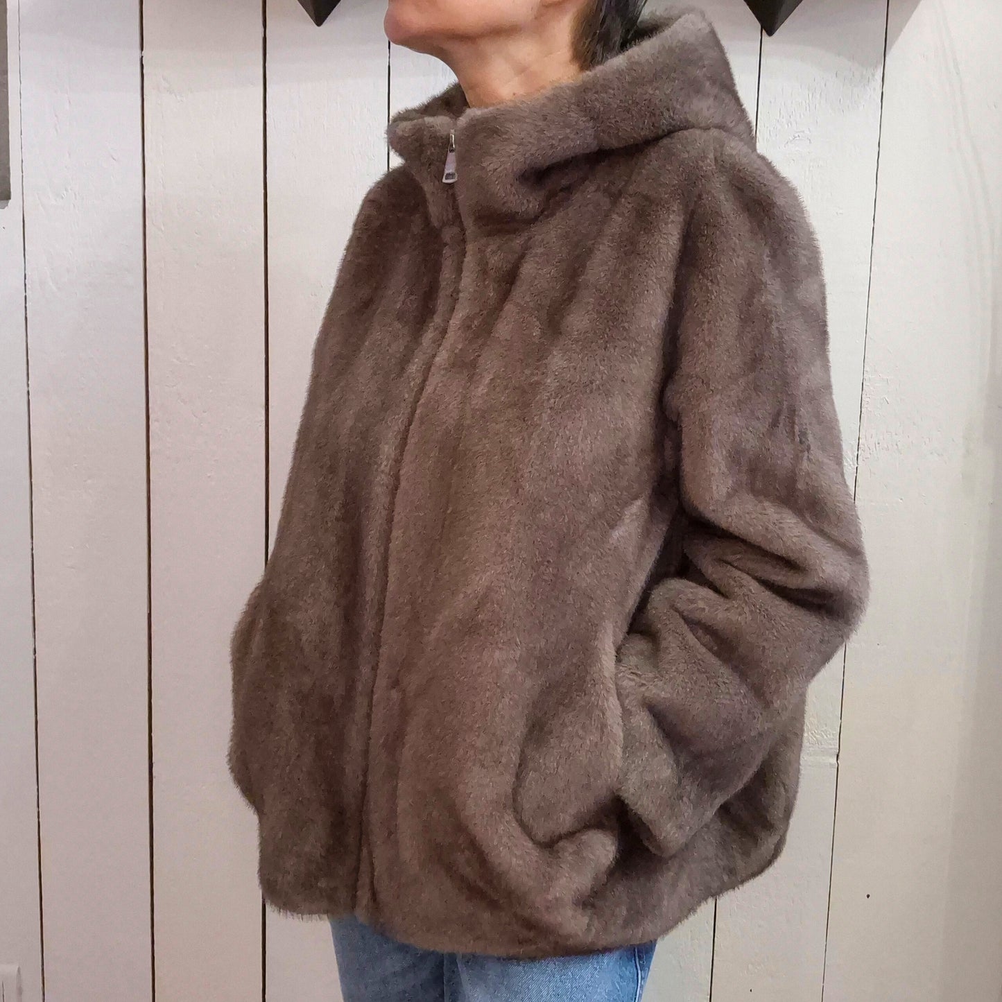 Blouson fausse fourrure