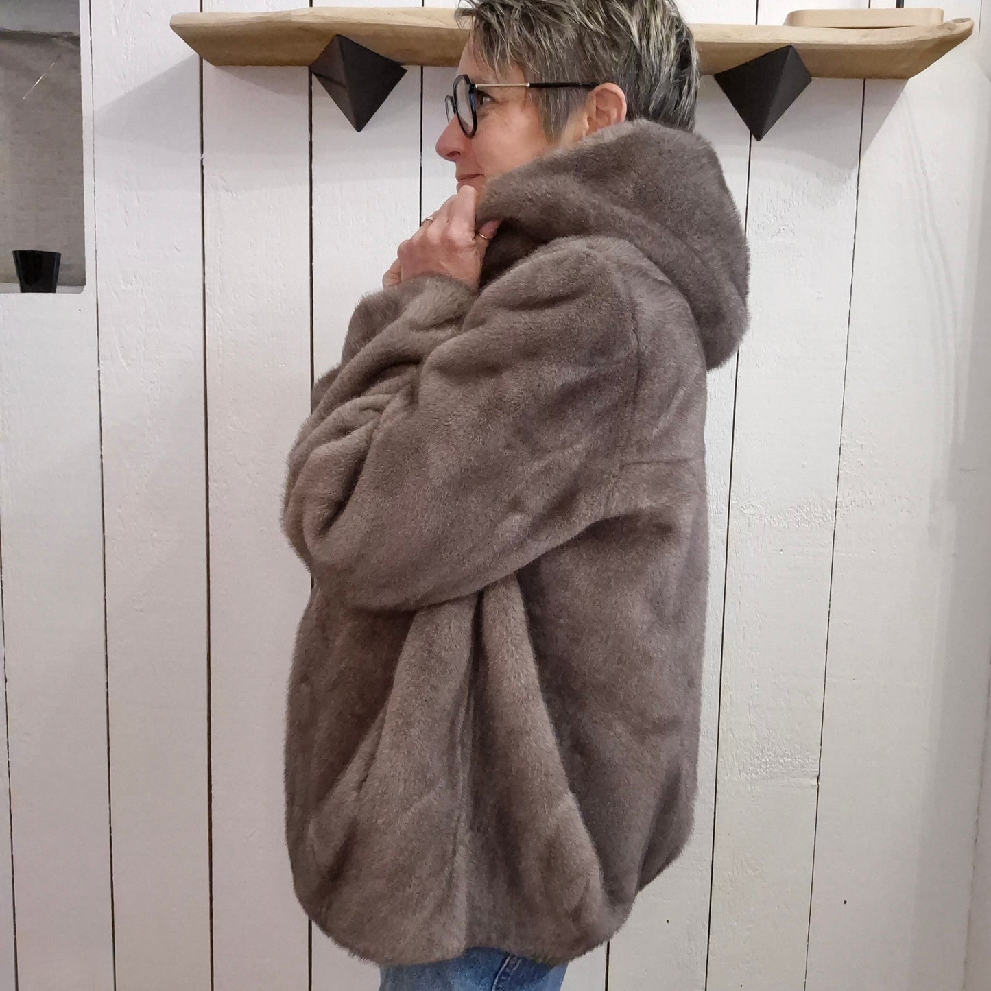 Blouson fausse fourrure